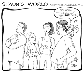 'Shaun's World' - pen and ink comic strip 'toon